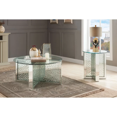 High quality simple  living room customize mirrored crystal side table