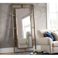 American wooden frame floor mirror