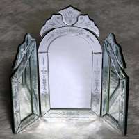 Hot sell French style palace venetian small tripple dressing make up mirror