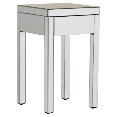 High quality modern home decorate mirrored side table with drawer